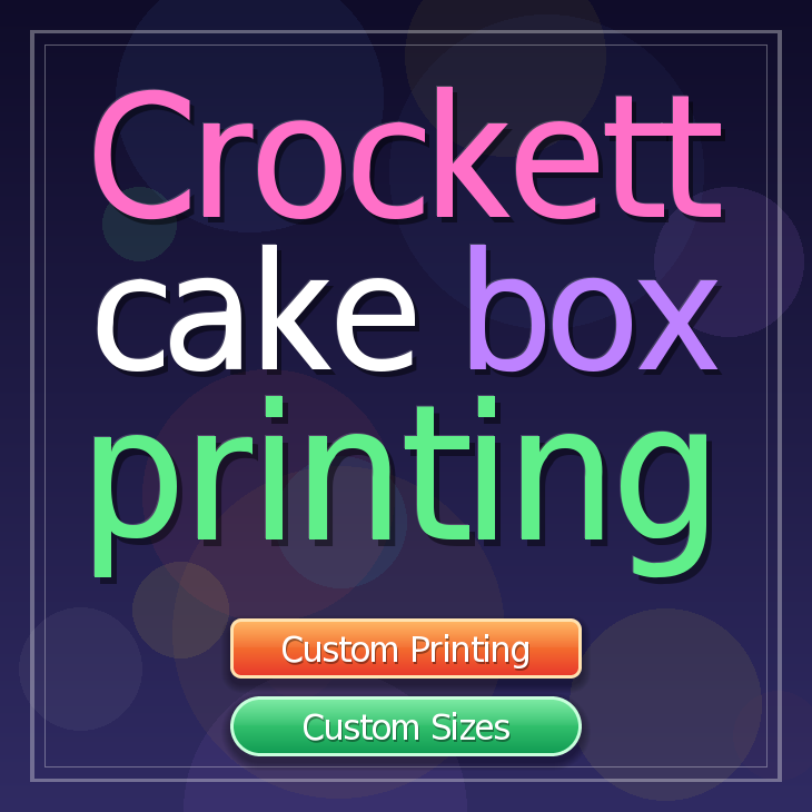 Crockett cake box printing