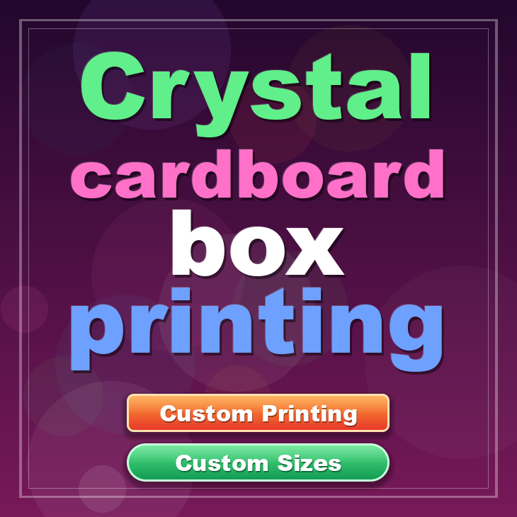 Crystal cardboard box printing