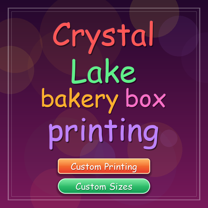 Crystal Lake bakery box printing