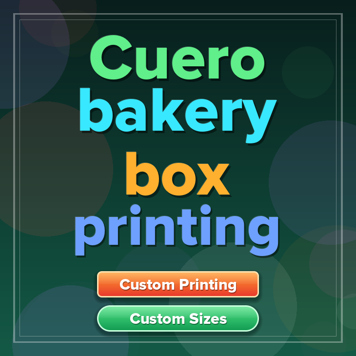 Cuero bakery box printing