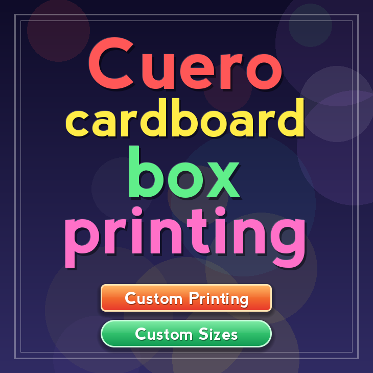Cuero cardboard box printing