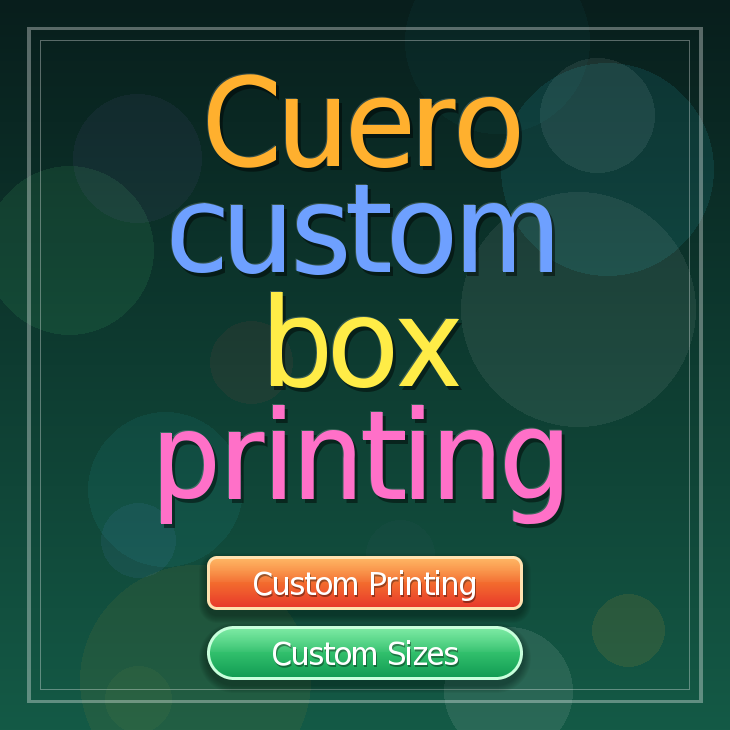 Cuero custom box printing