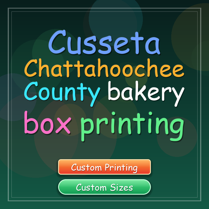 Cusseta Chattahoochee County bakery box printing