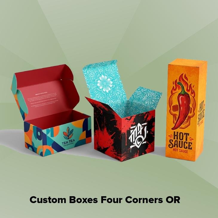 Custom boxes four corners or