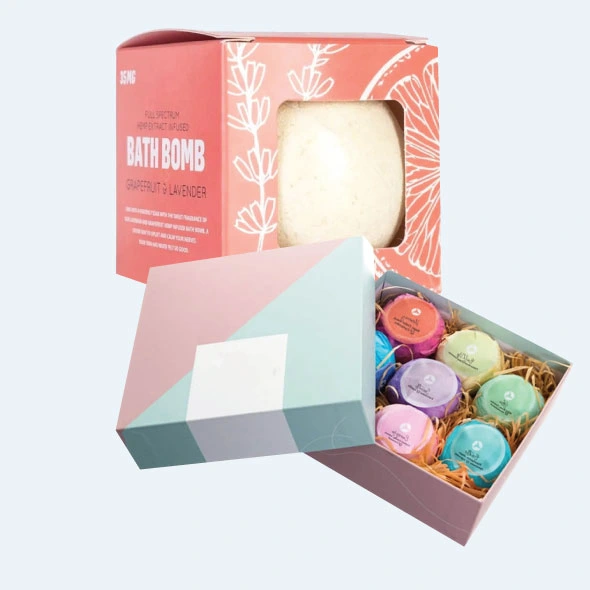 Custom printed bath bomb boxes