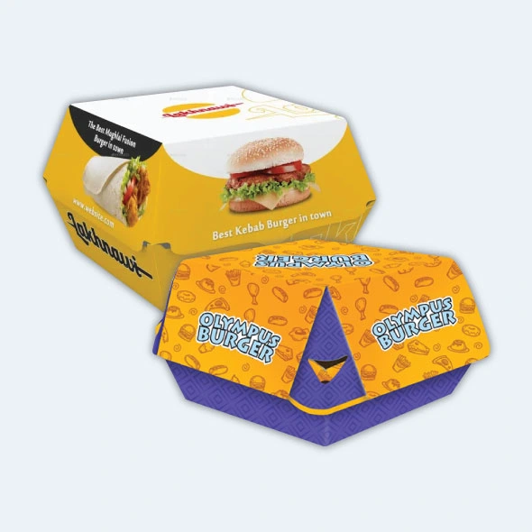Custom printed burger boxes