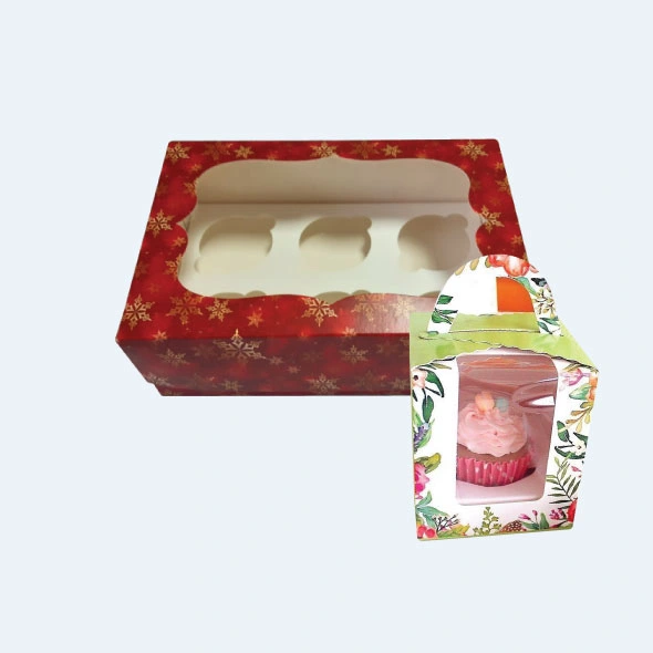 Custom printed cupcake boxes