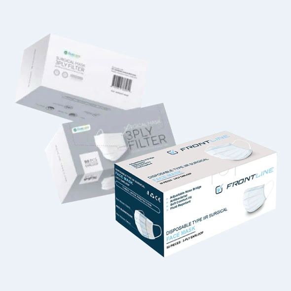 Custom printed face mask boxes