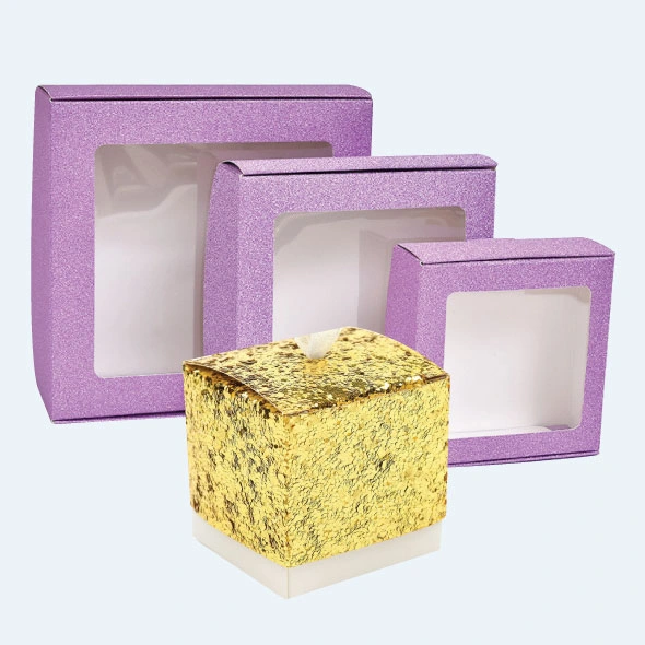 Custom printed glitter boxes