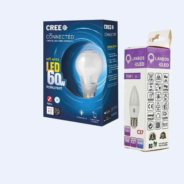 Custom printed lamp boxes
