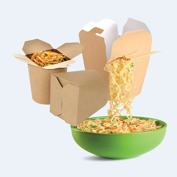 Custom printed noodle boxes