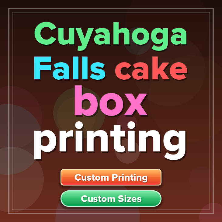 Cuyahoga Falls cake box printing