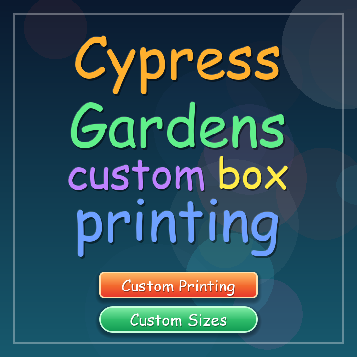 Cypress Gardens custom box printing