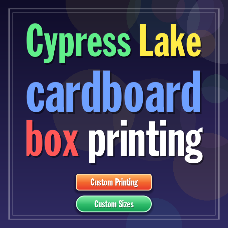 Cypress Lake cardboard box printing