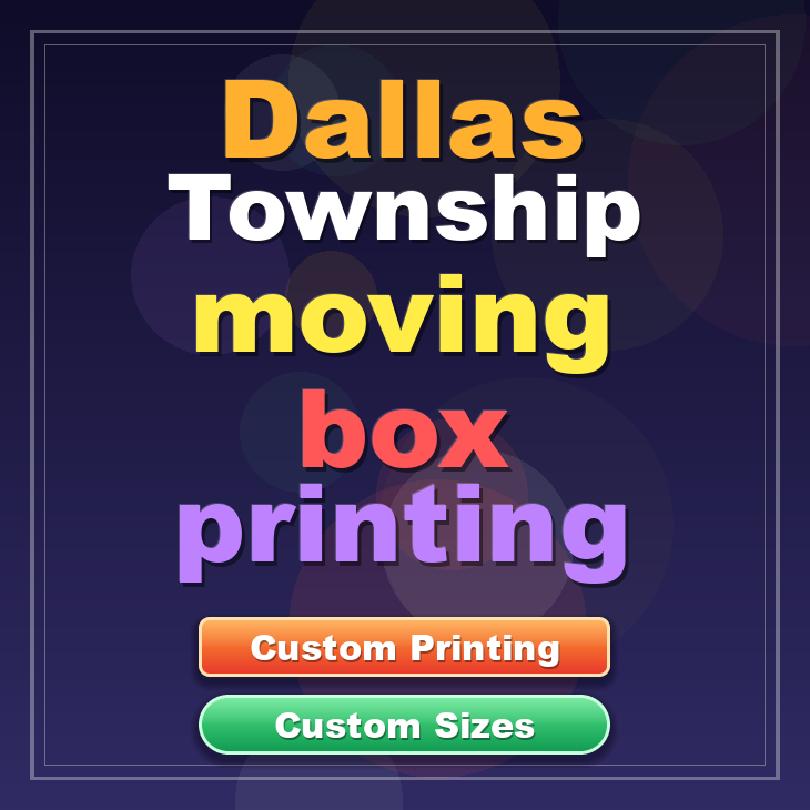 Dallas Township moving box printing