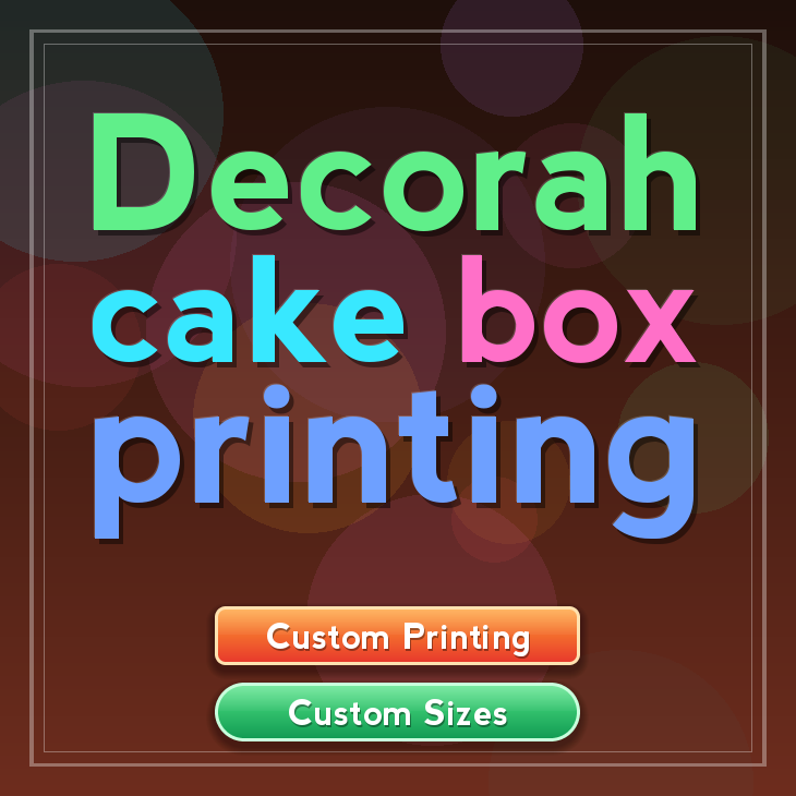 Decorah cake box printing