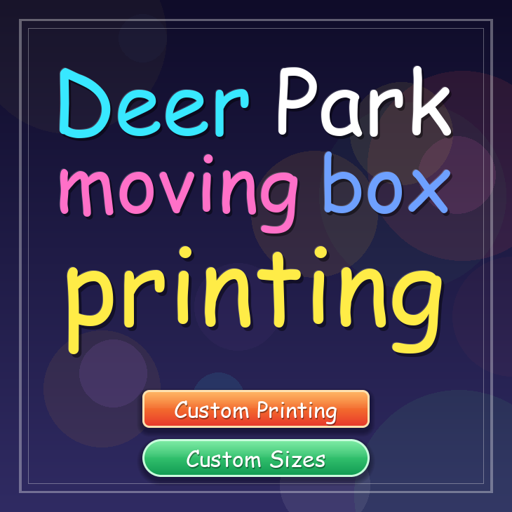 Deer Park moving box printing