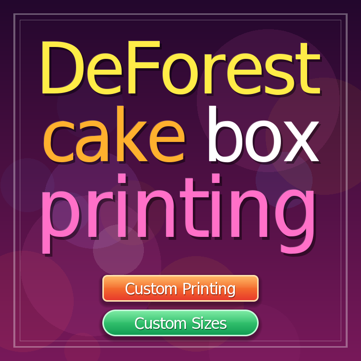 Deforest cake box printing