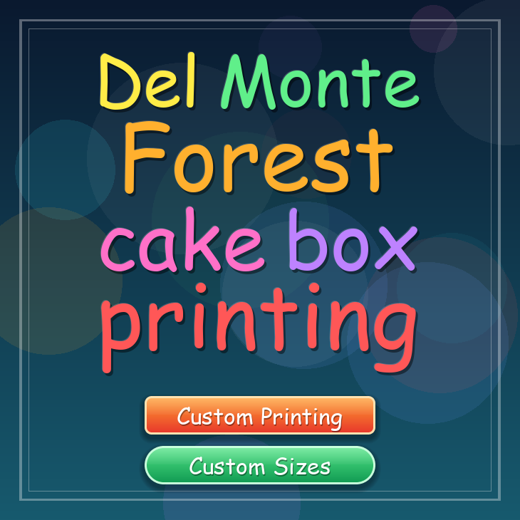 Del Monte Forest cake box printing