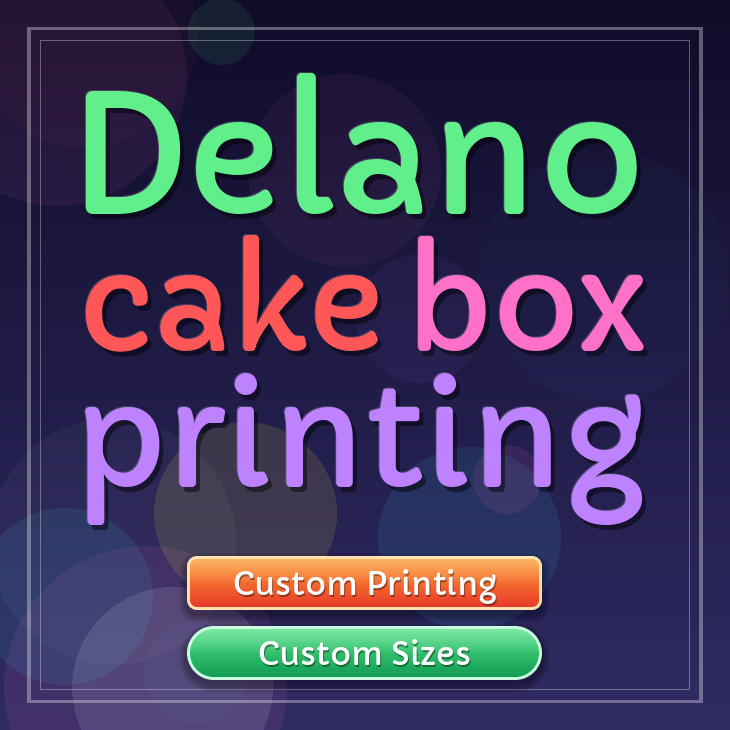 Delano cake box printing