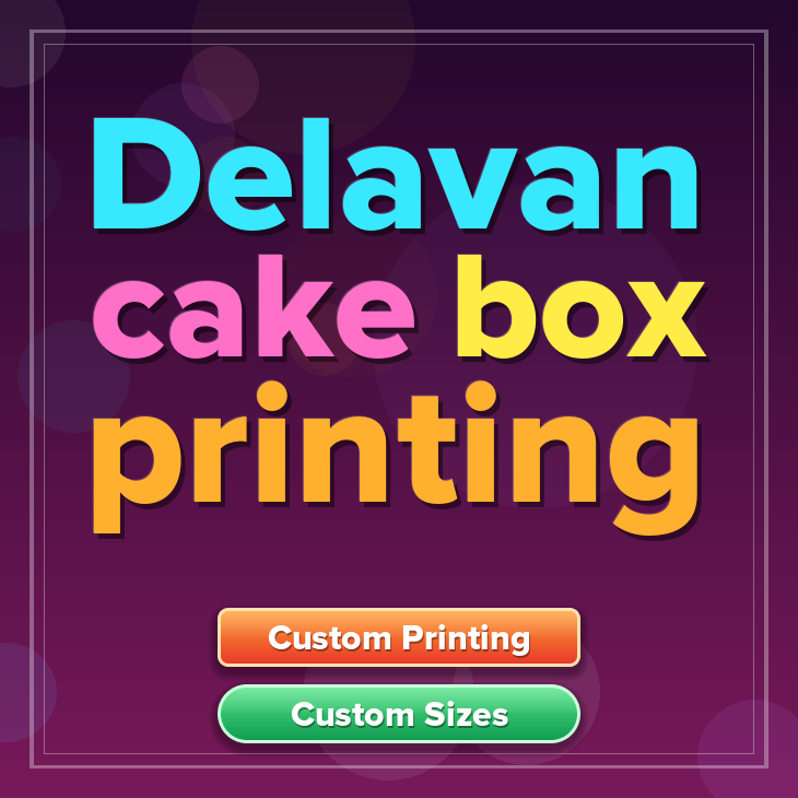 Delavan cake box printing