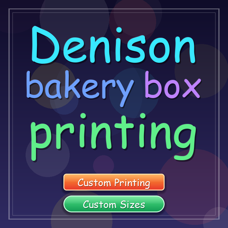 Denison bakery box printing