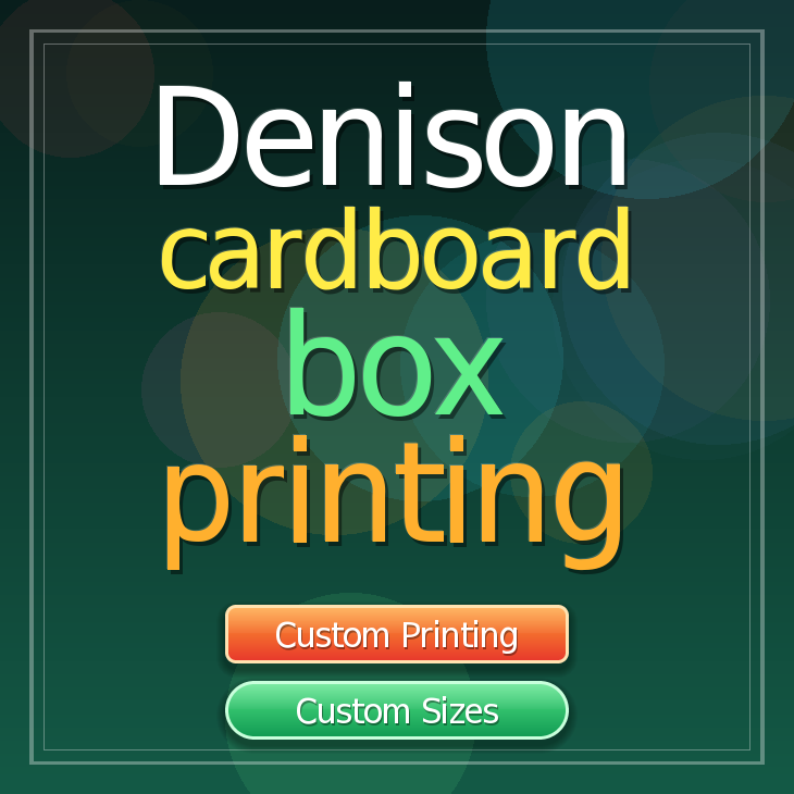 Denison cardboard box printing