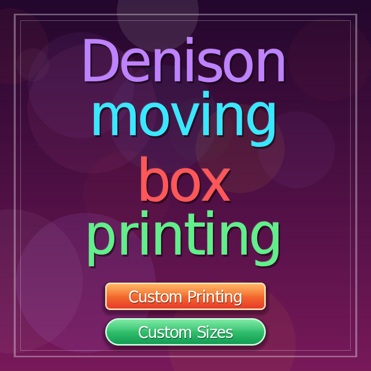 Denison moving box printing