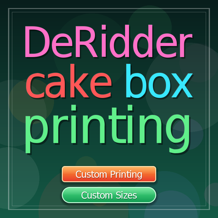 Deridder cake box printing