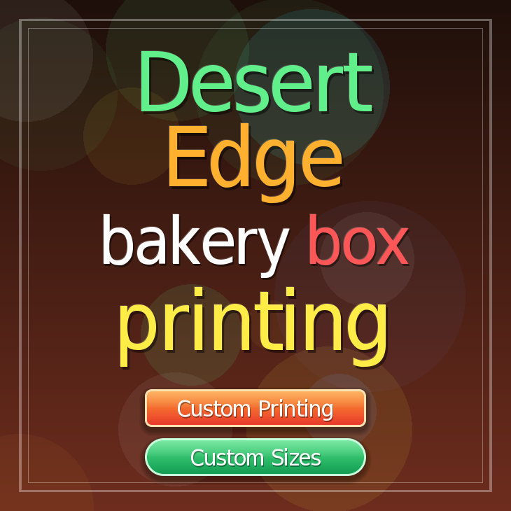 Desert Edge bakery box printing