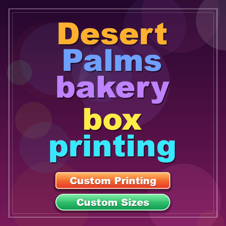 Desert Palms bakery box printing