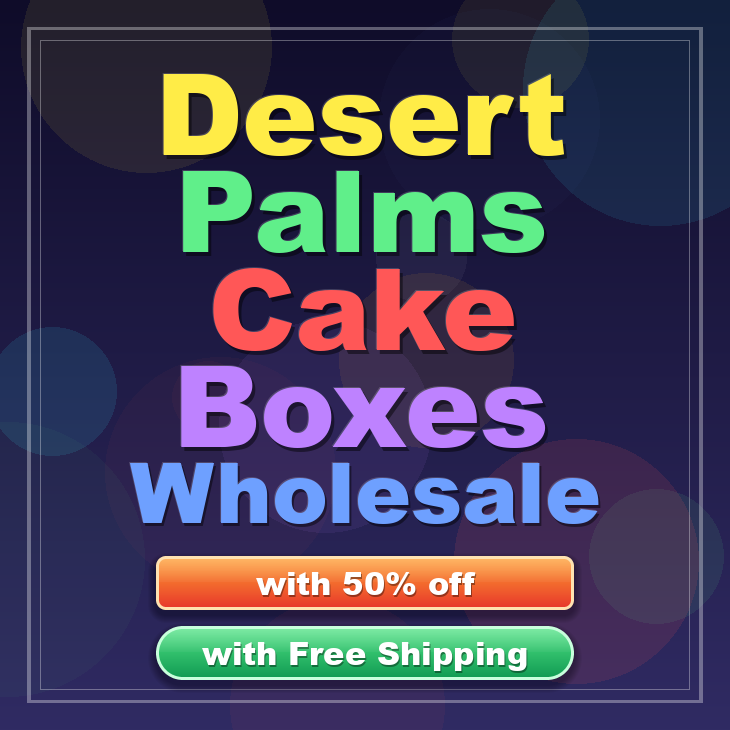Desert Palms cake boxes