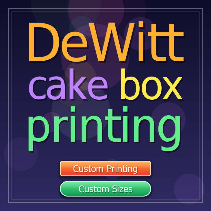 Dewitt cake box printing
