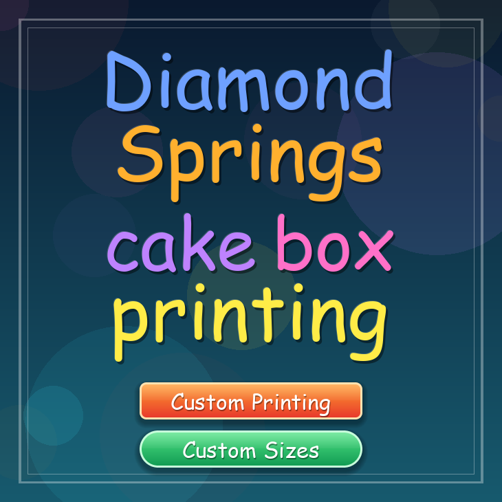 Diamond Springs cake box printing