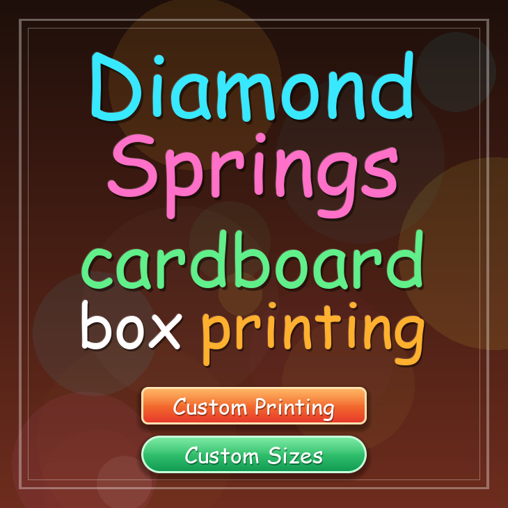 Diamond Springs cardboard box printing
