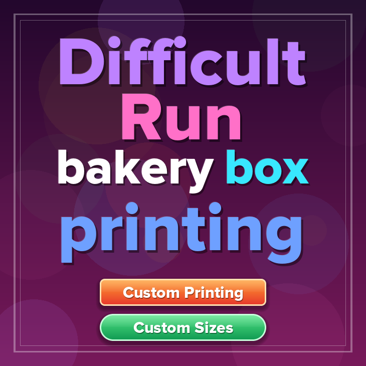 Difficult Run bakery box printing