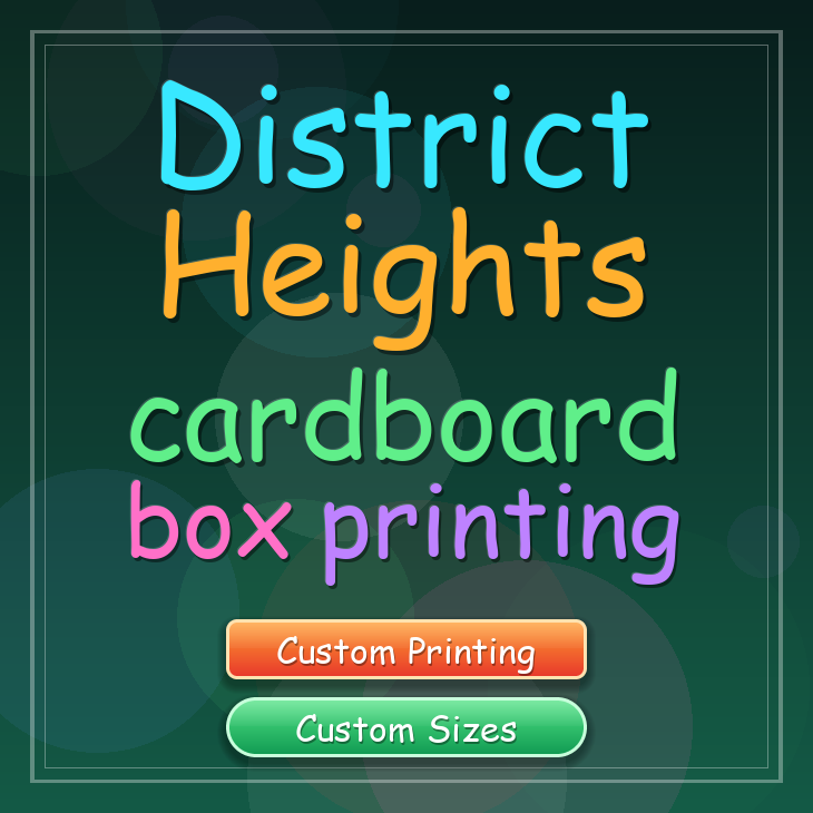 District Heights cardboard box printing