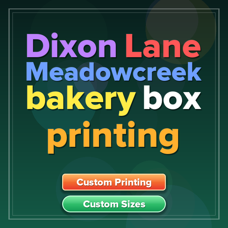 Dixon Lane Meadowcreek bakery box printing