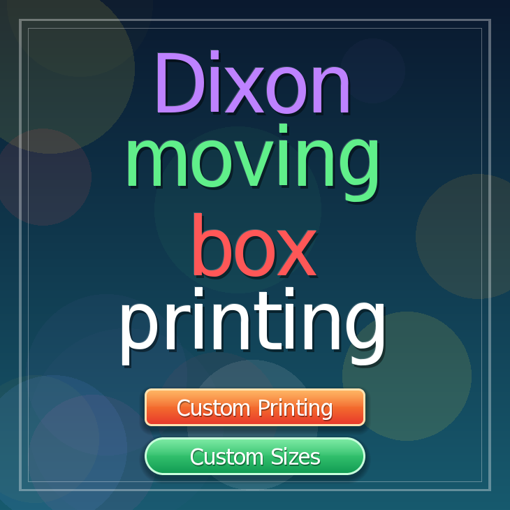 Dixon moving box printing