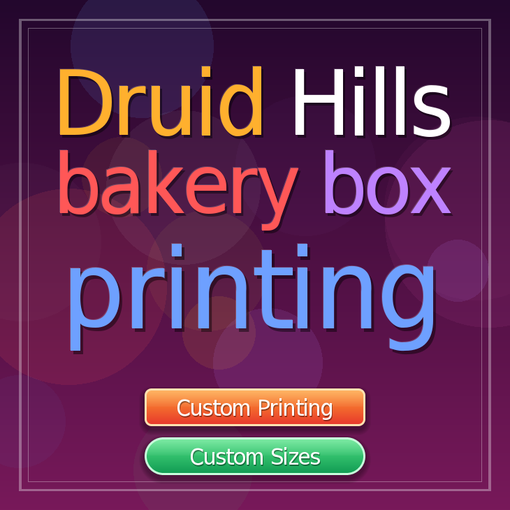 Druid Hills bakery box printing