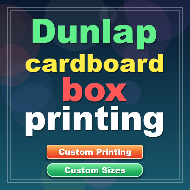 Dunlap cardboard box printing