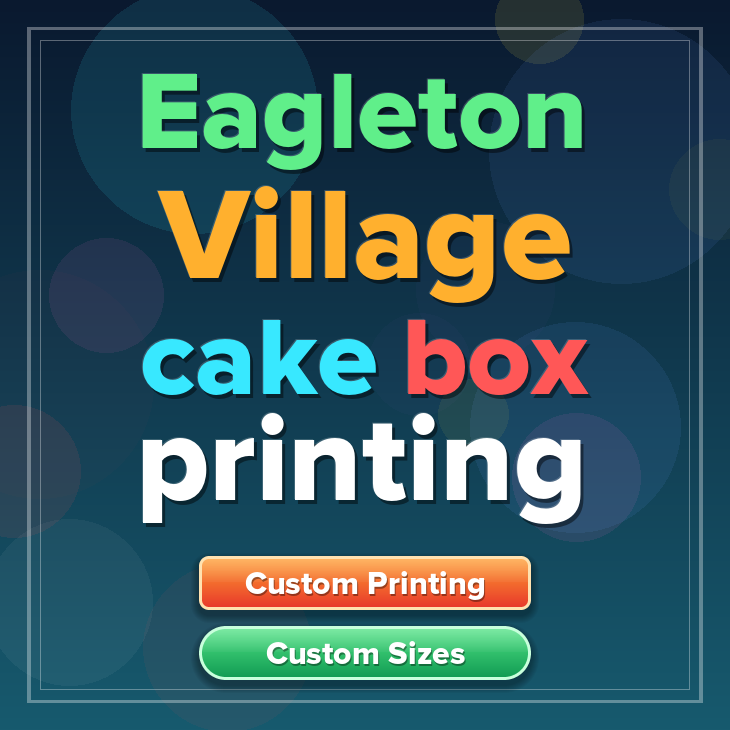 Eagleton Village cake box printing