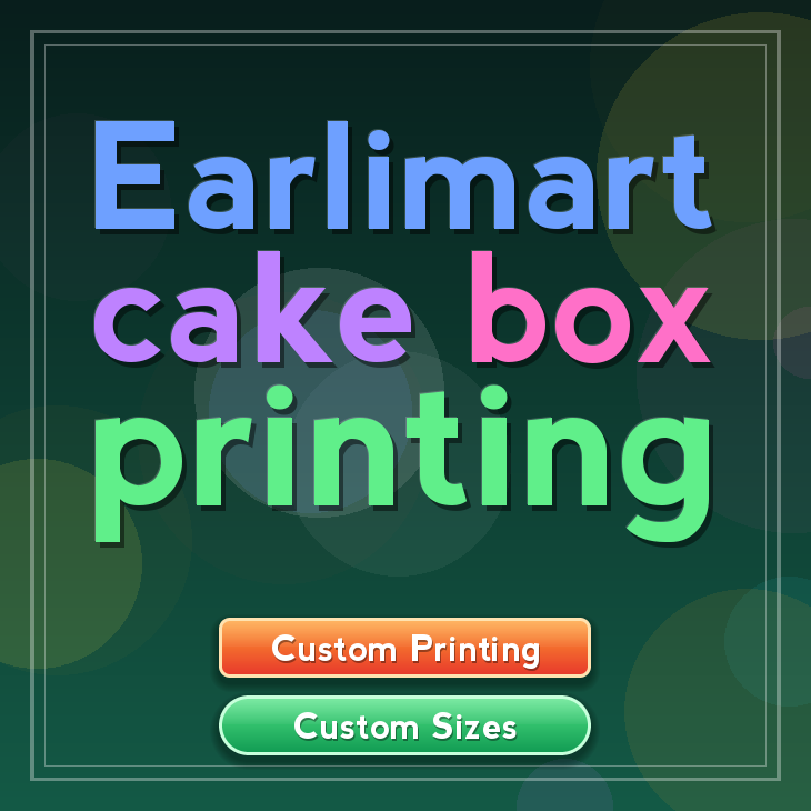 Earlimart cake box printing