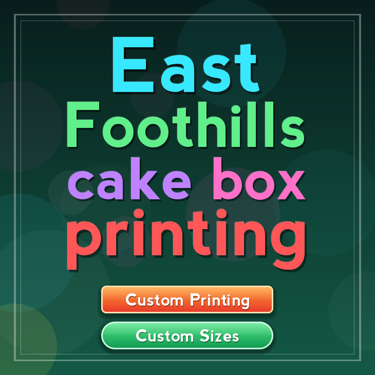 East Foothills cake box printing
