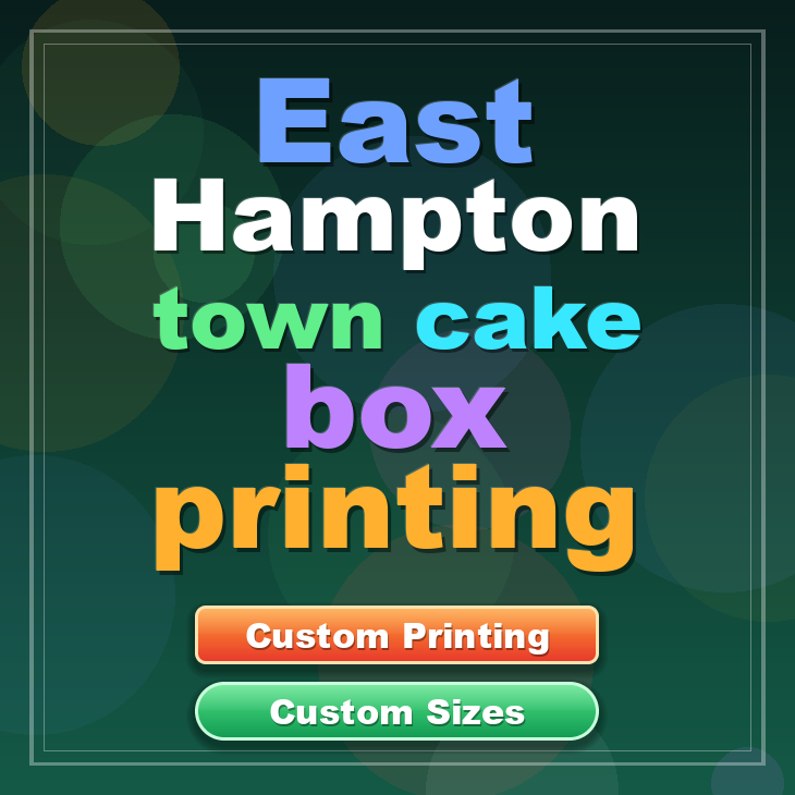East Hampton Town cake box printing