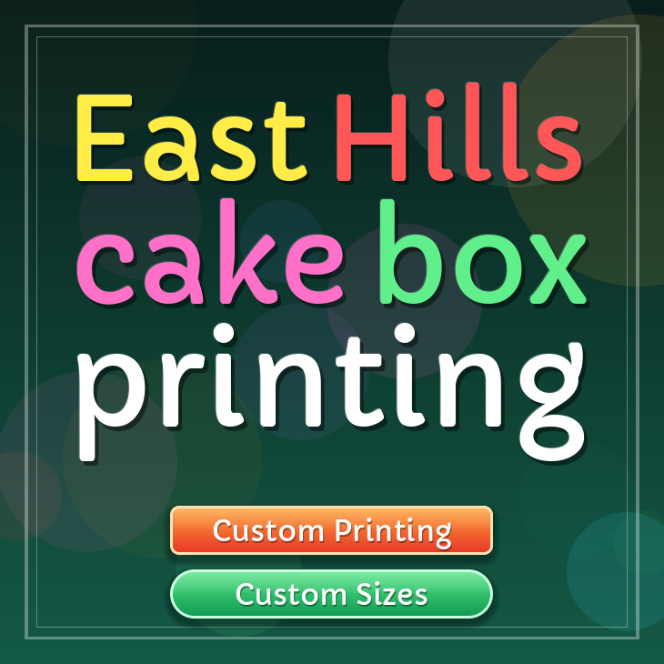 East Hills cake box printing