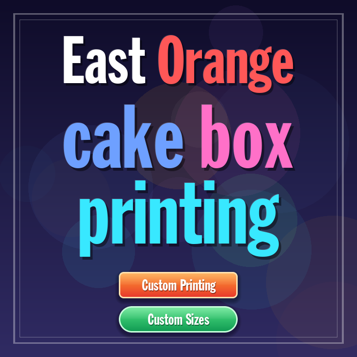 East Orange cake box printing