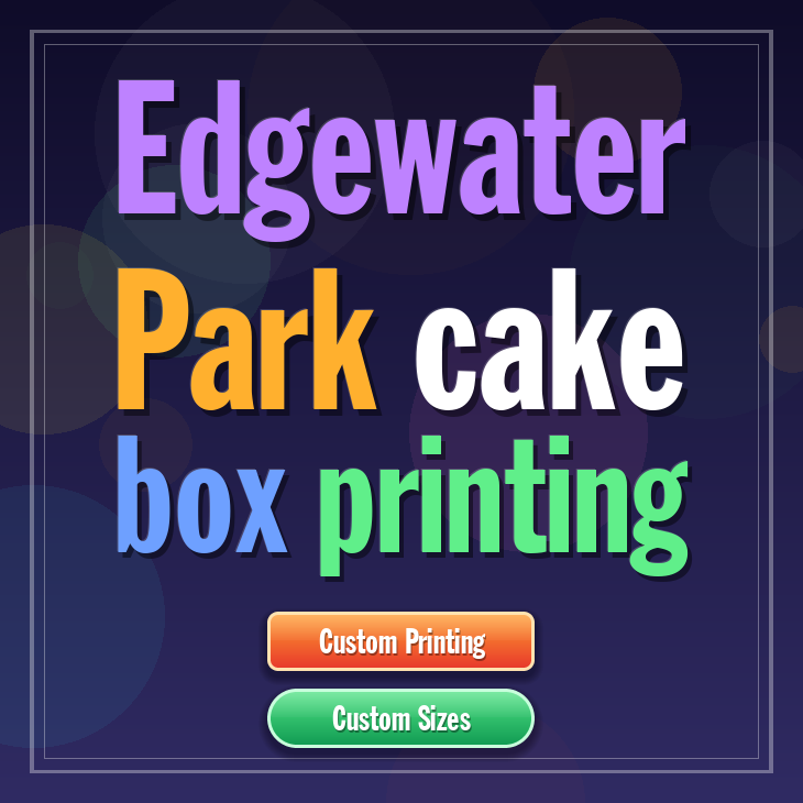 Edgewater Park cake box printing