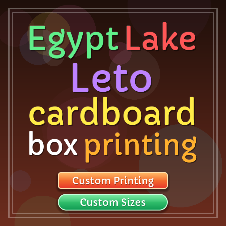 Egypt Lake Leto cardboard box printing