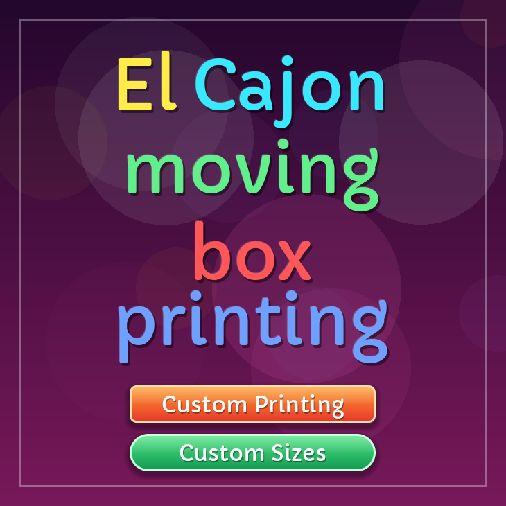 El Cajon moving box printing